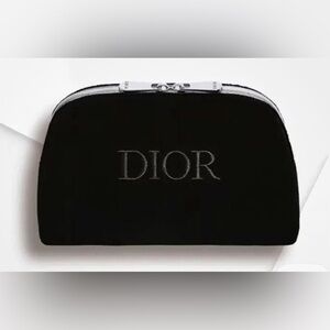 Dior  Black Velour Clutch Cosmetic Pouch Limited Edition VIP Gift Brand New